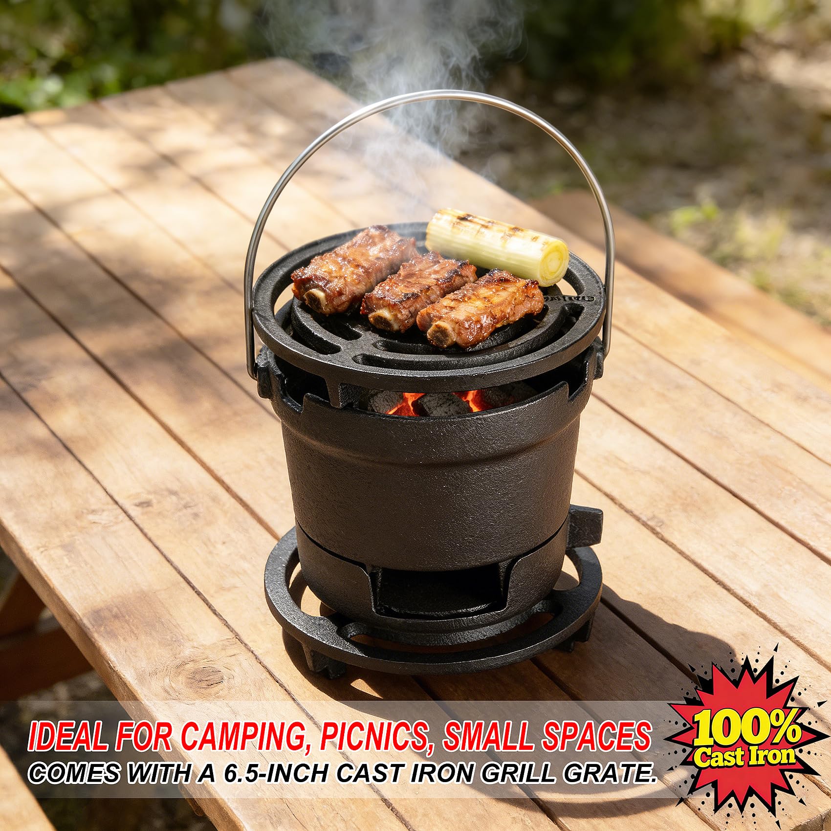 IRONMAX smores maker grate for indoor roasting and outdoor charcoal grilling.