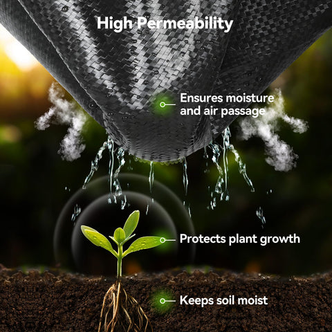 iropro geotextile underlayment fabric provides sturdy groundwork for paths and patios.