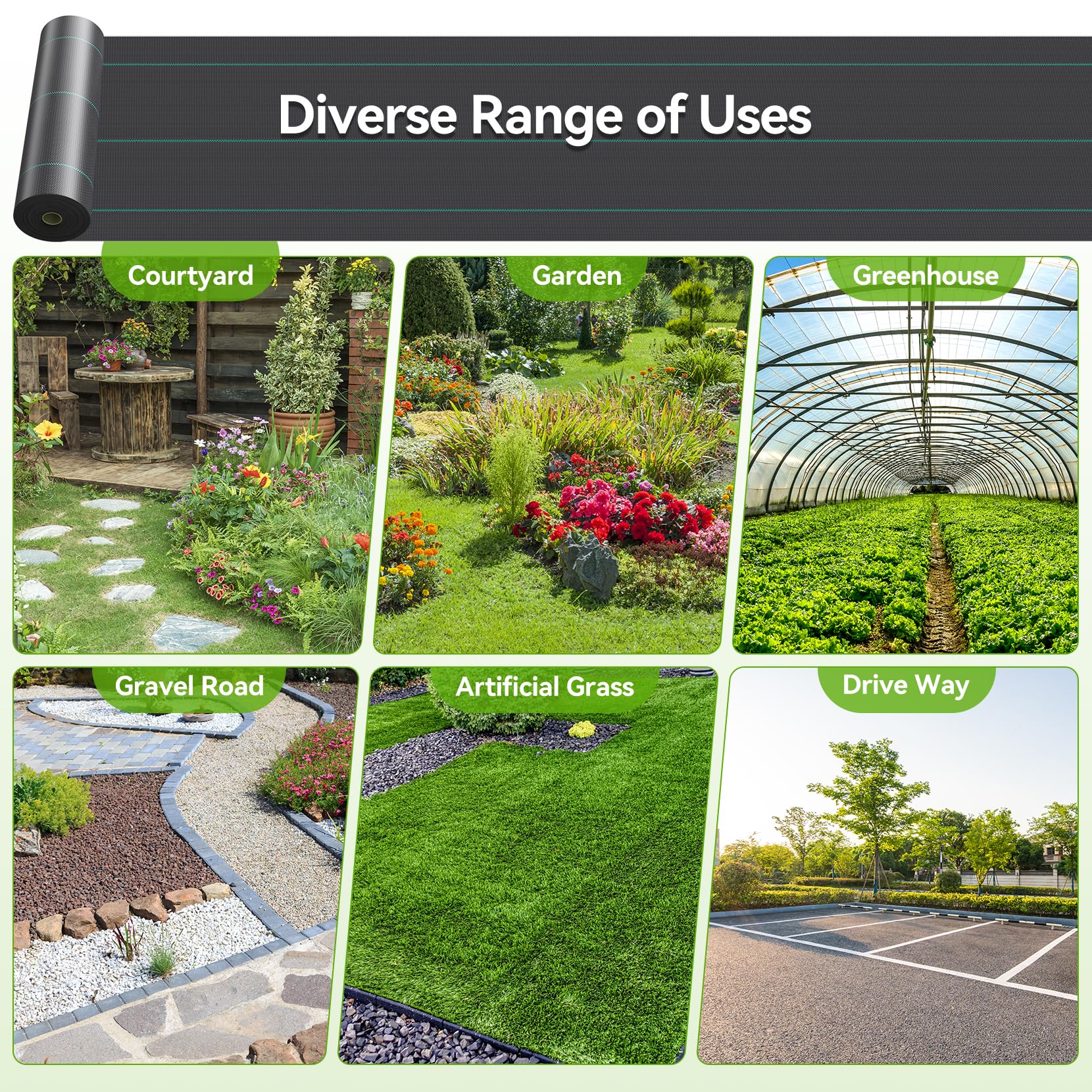 iropro gravel path weed barrier protects surfaces and maintains foot traffic flow
