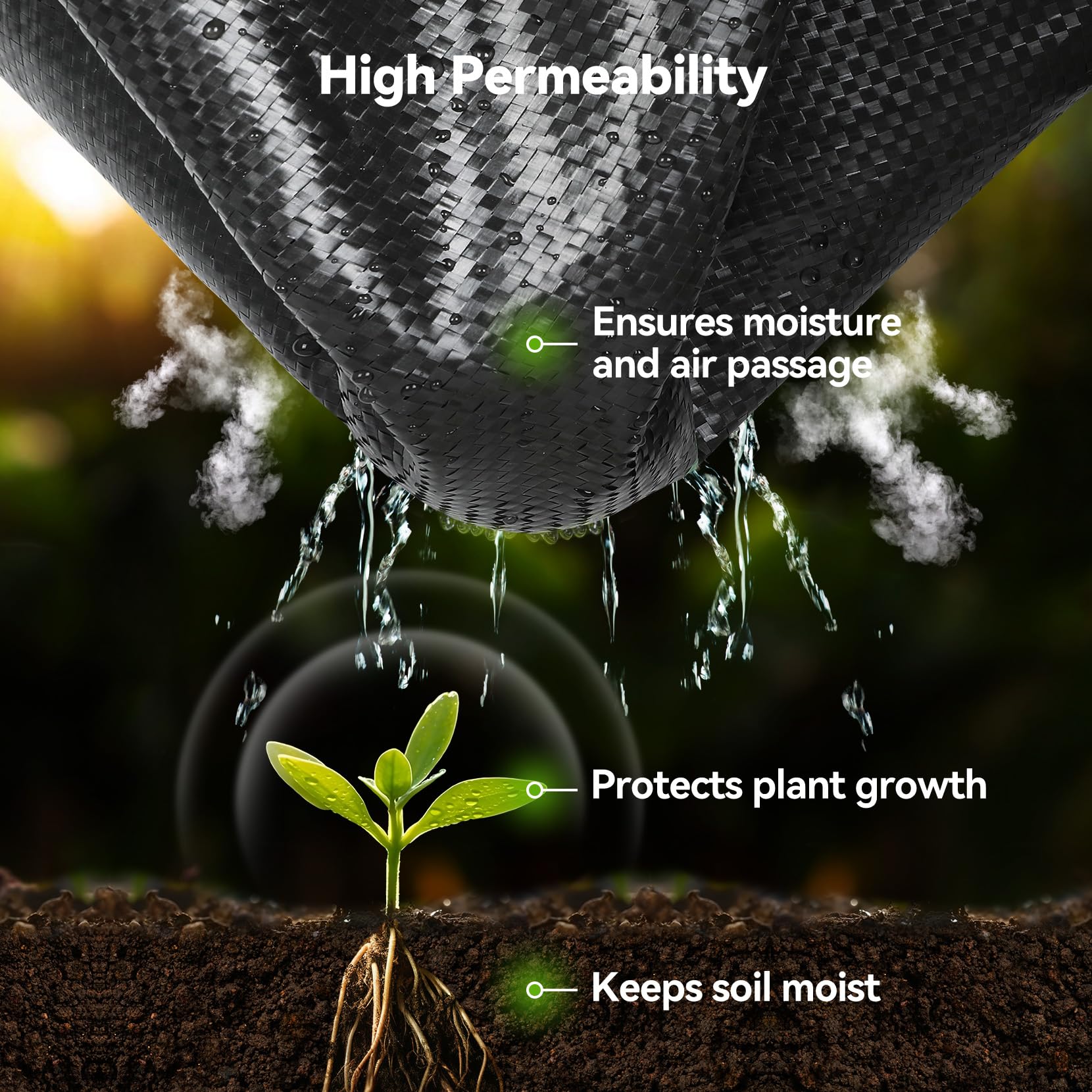 iropro heavy-duty weed-control cloth delivers durable outdoor performance