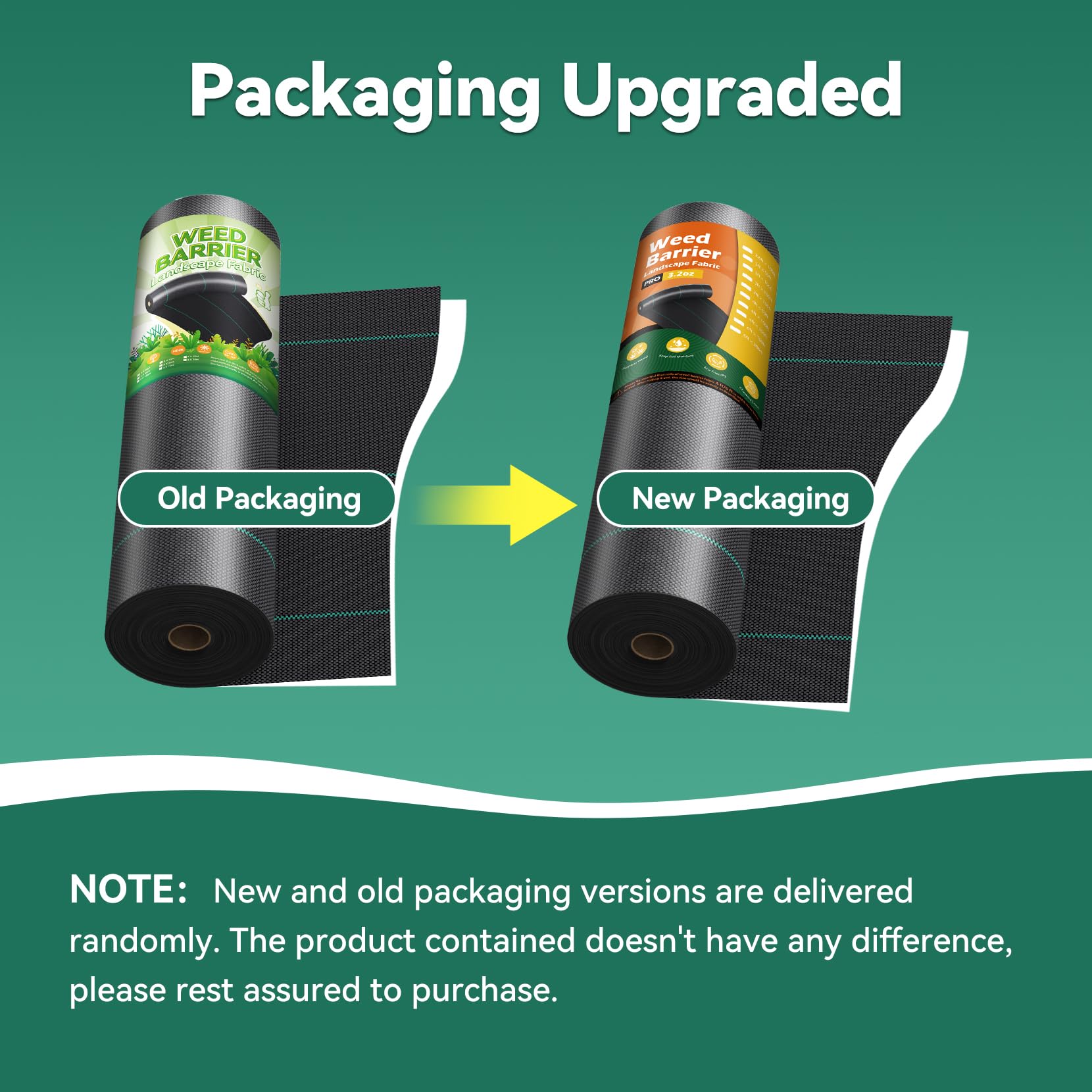 iropro rolled-storage weed barrier fabric showing fold and roll design