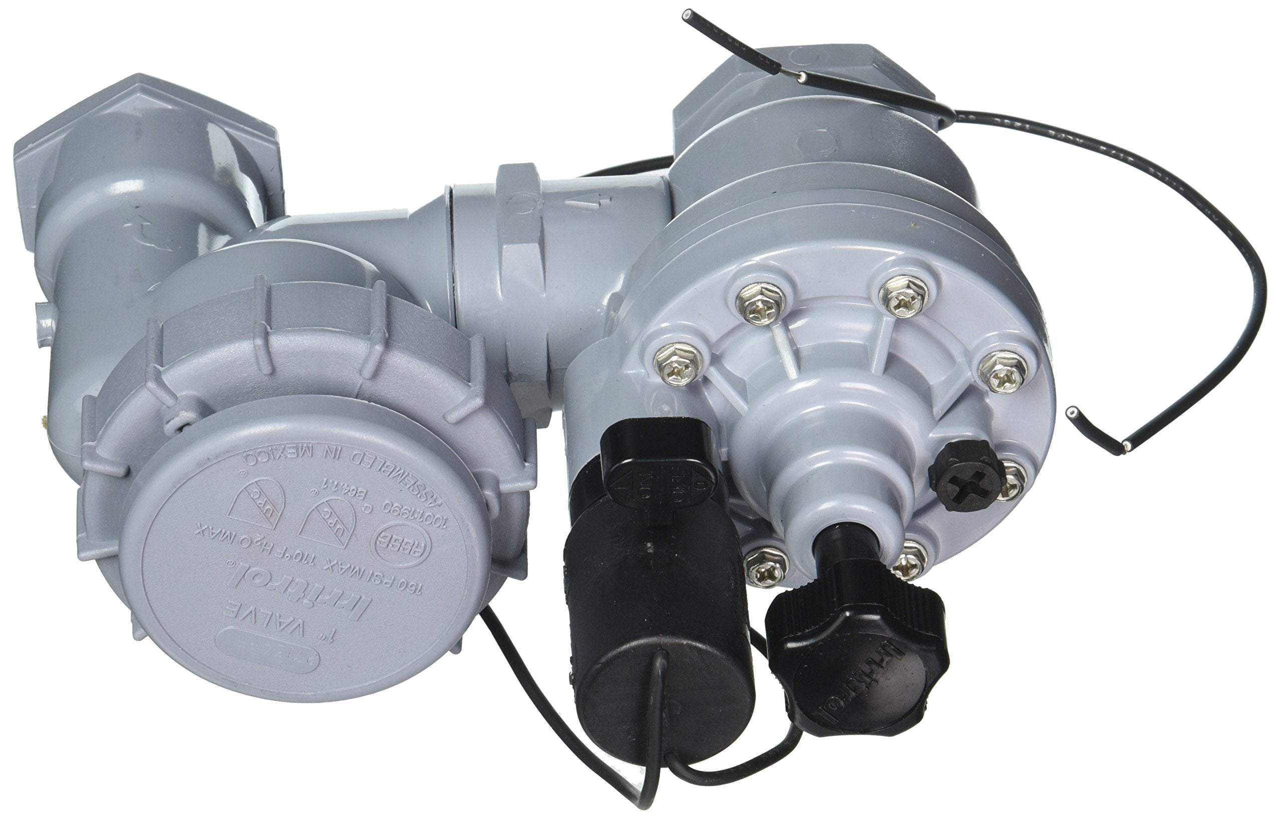 Irritrol 2713APR valve during installation, showcasing 1 inch connection and flow control features.