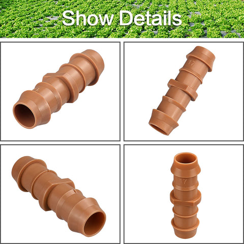 iRunning barbed ends grip 1/2 inch tubing for leak-proof installs