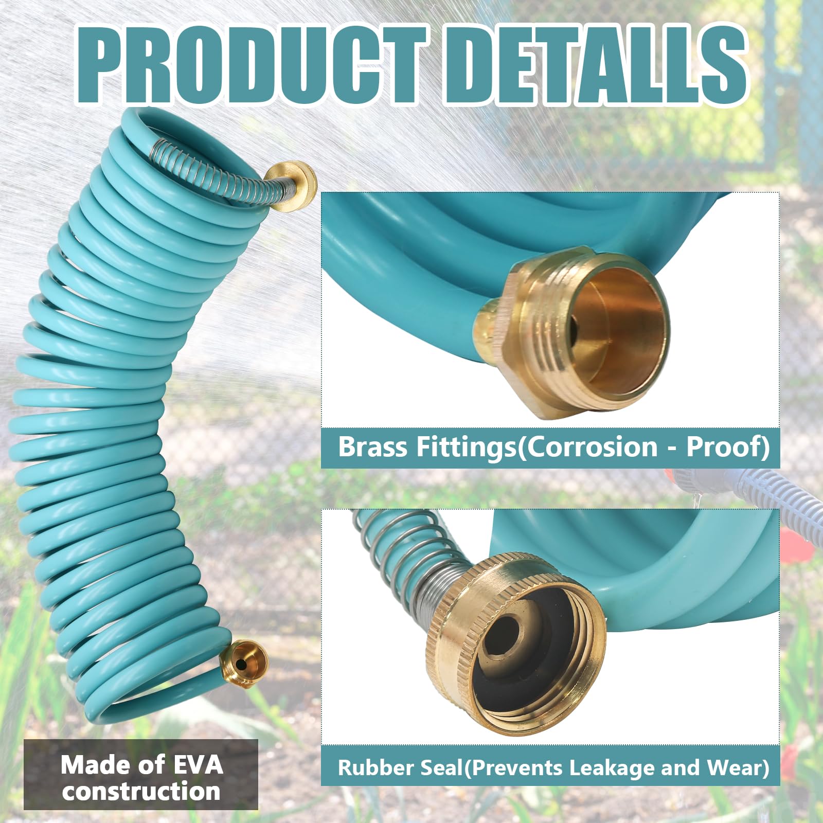 ISDVBUY 7-pattern spray nozzle for versatile outdoor tasks.