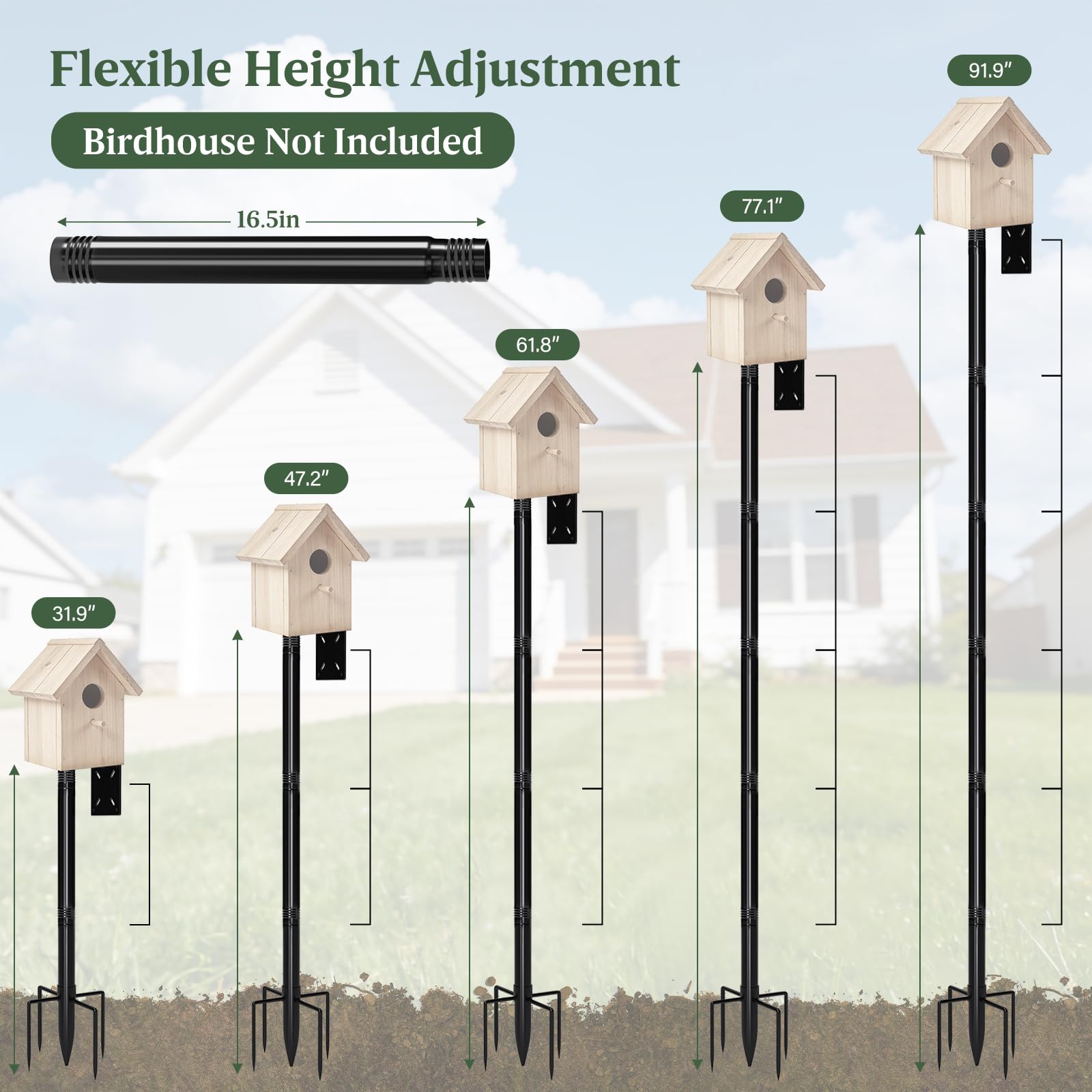 ISENLAND outdoor garden pole enhances yard decor while hosting birds.