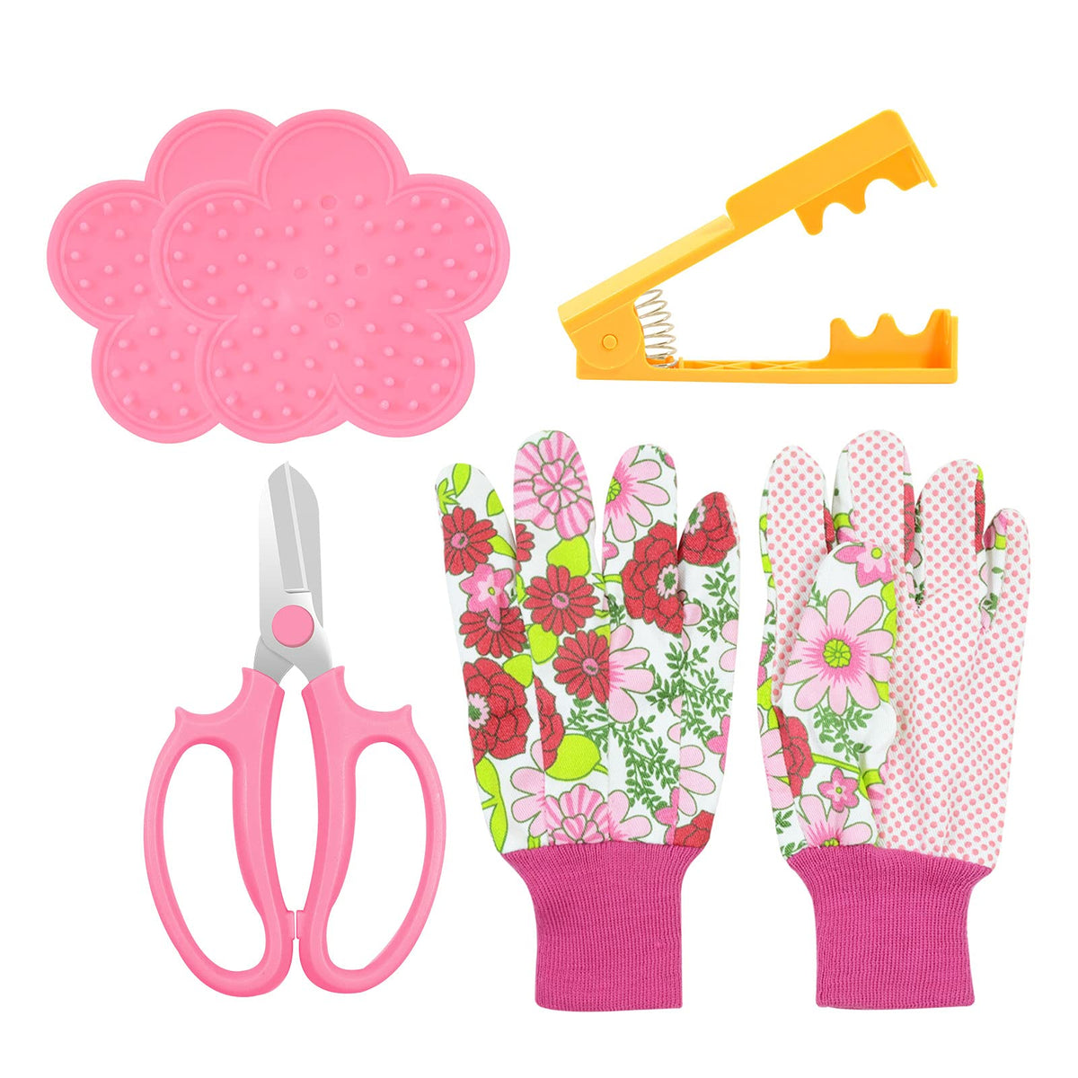 ISHEID rose thorn tools set with pink strippers for quick stem cleaning