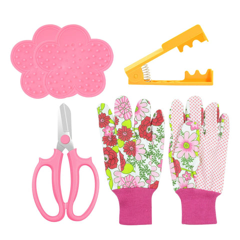 ISHEID rose thorn tools set with pink strippers for quick stem cleaning