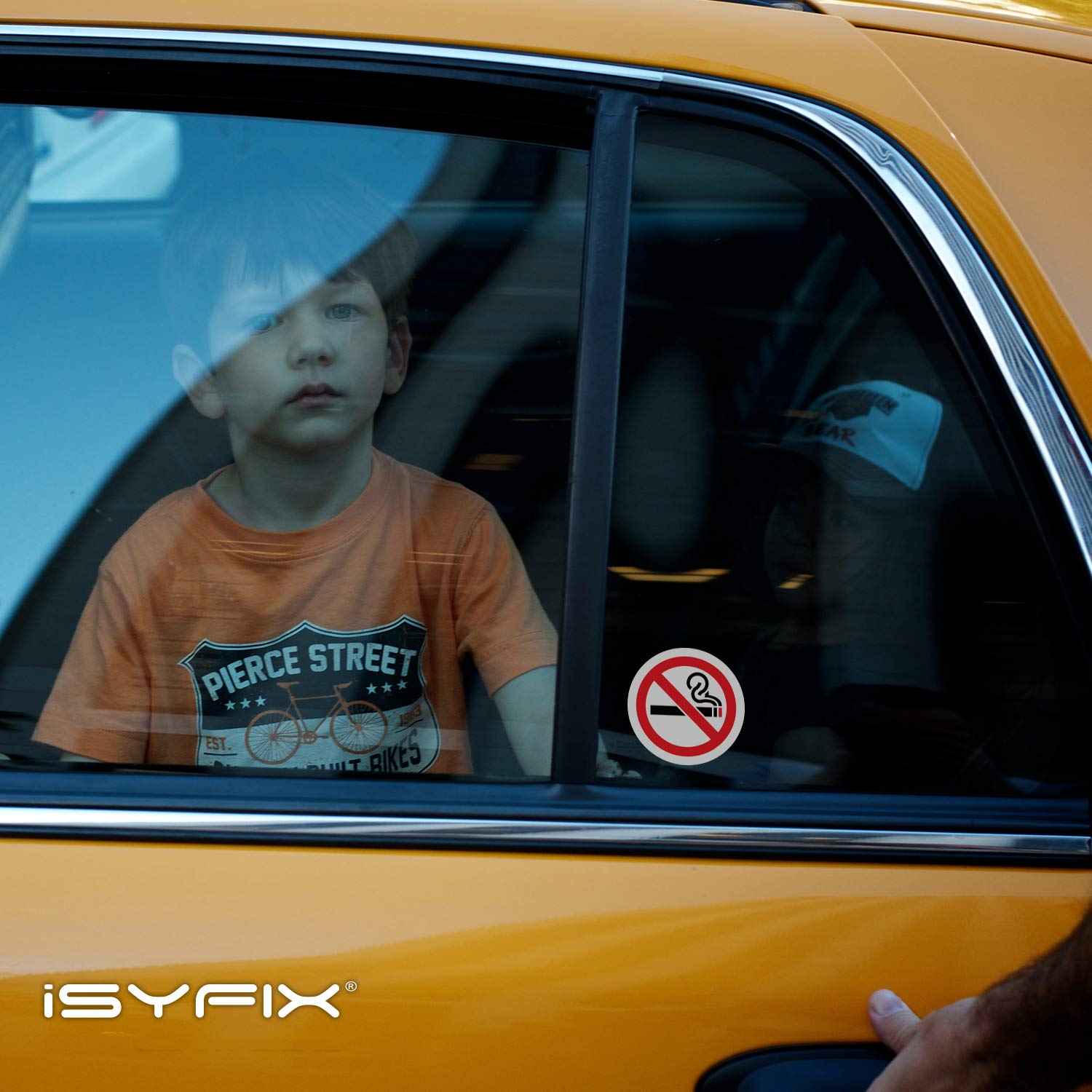 iSYFIX no-smoking sign 3x3 inch on wall delivers bold no-smoking policy