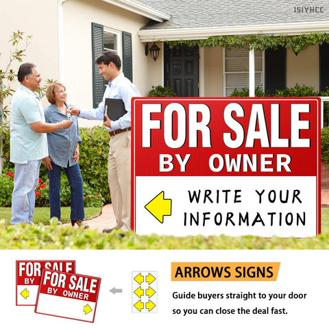 ISIYHCC 2-pack FSBO signage — professional branding for curb appeal and credibility.