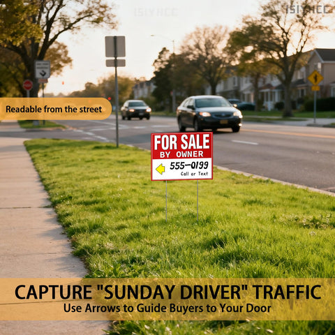 ISIYHCC weatherproof yard signs — durable plastic resists heat and wind for seasonal use.