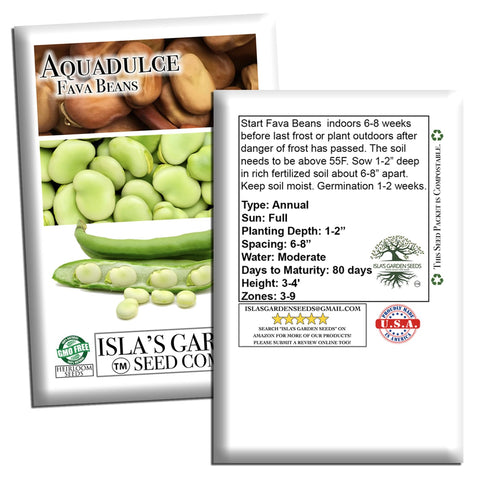 Customer photos show easy growth and reliable harvest of Isla's Aquadulce fava beans.
