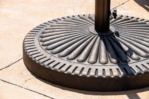 Island Umbrella under-table compatibility for clean deck layouts