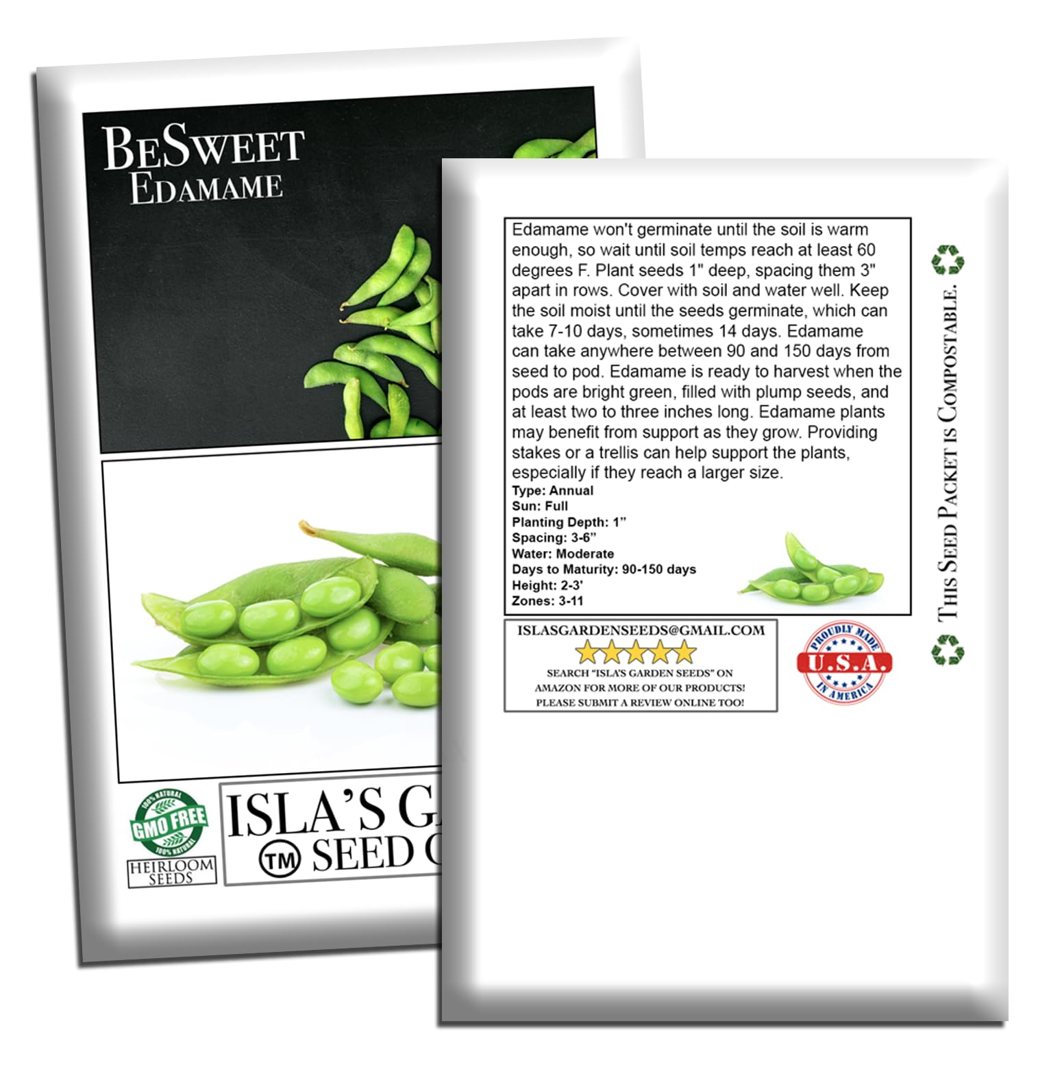 Full sun supports healthy BeSweet edamame foliage and pods.