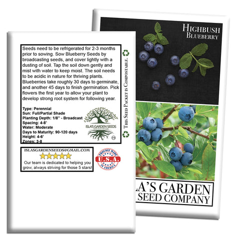 Isla's Garden Seeds blueberry fruiting window Aug–Sept harvest planning