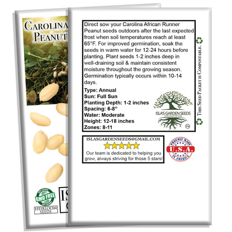 Isla's Garden Seeds Carolina African Runner peanut plants mound soil to promote pegging