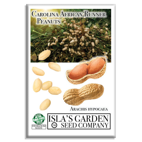 Isla's Garden Seeds Carolina African Runner peanut seeds pack for easy home gardening