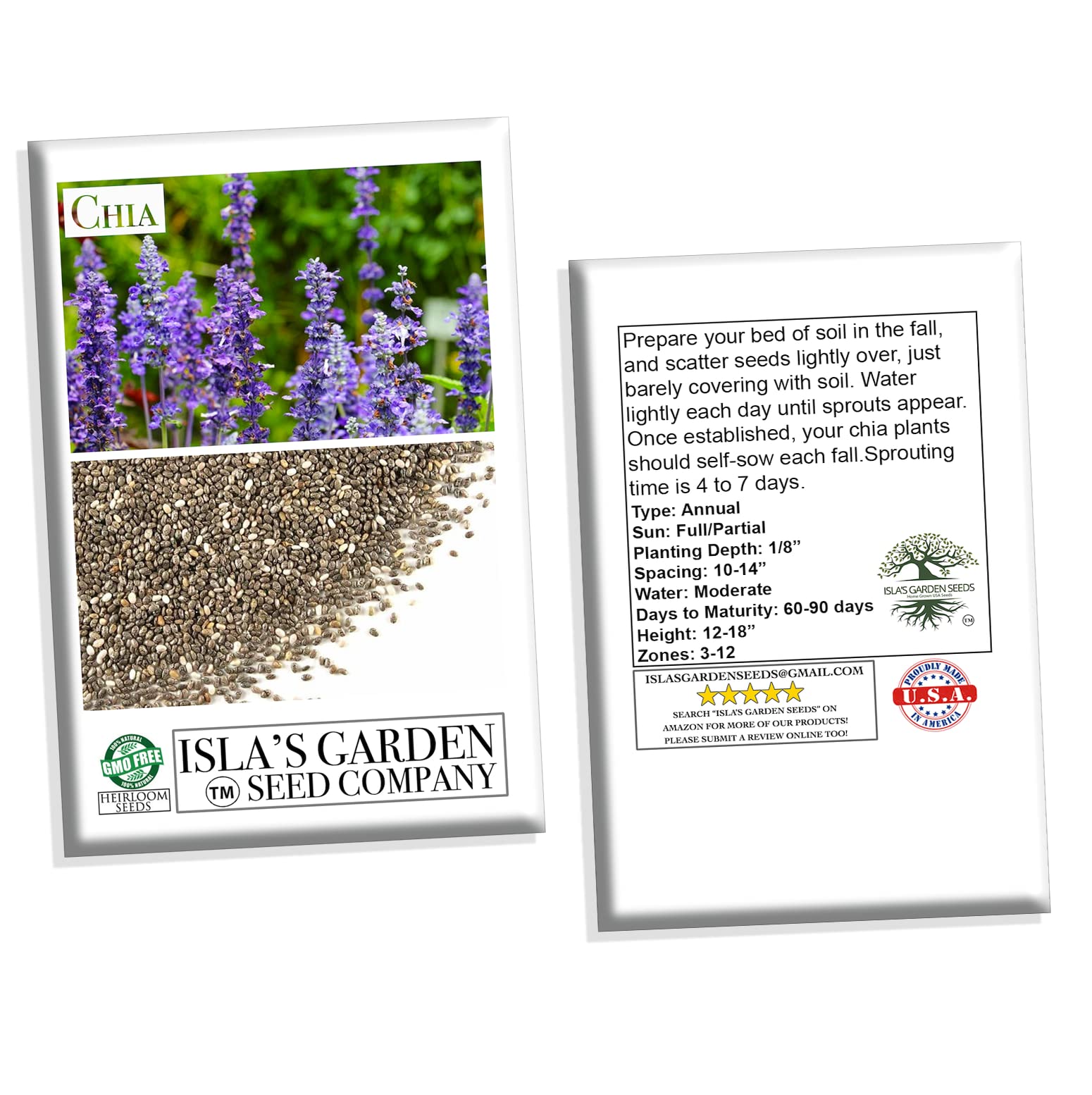 Isla's Garden Seeds gift ready seed packet great planting gift idea for gardeners