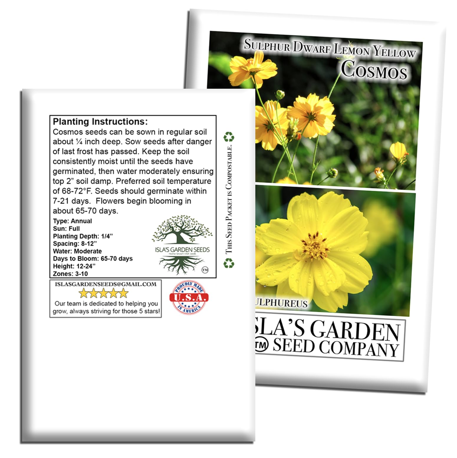 Isla's Garden Seeds ideal for borders, beds, and sunny container displays
