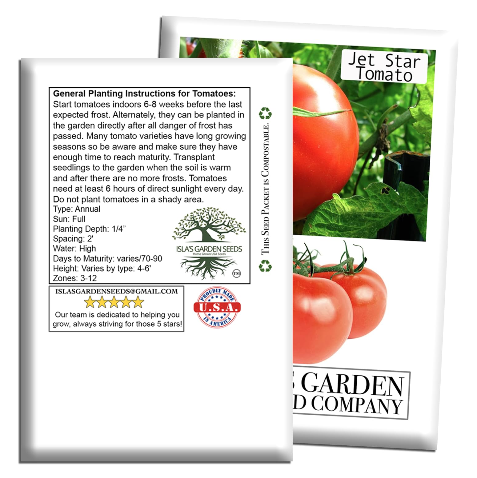 Bright sunny garden scene supporting Jet Star tomato growth