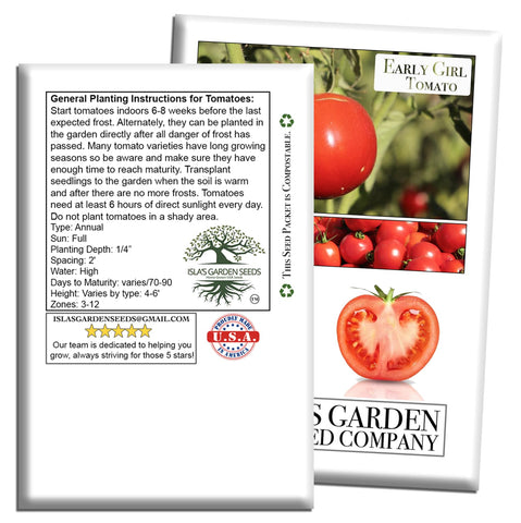 Isla's Garden Seeds moist, well-drained soil supporting tomato growth.