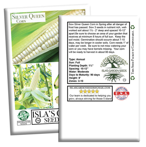 Garden bed layout for Silver Queen with well-spaced rows