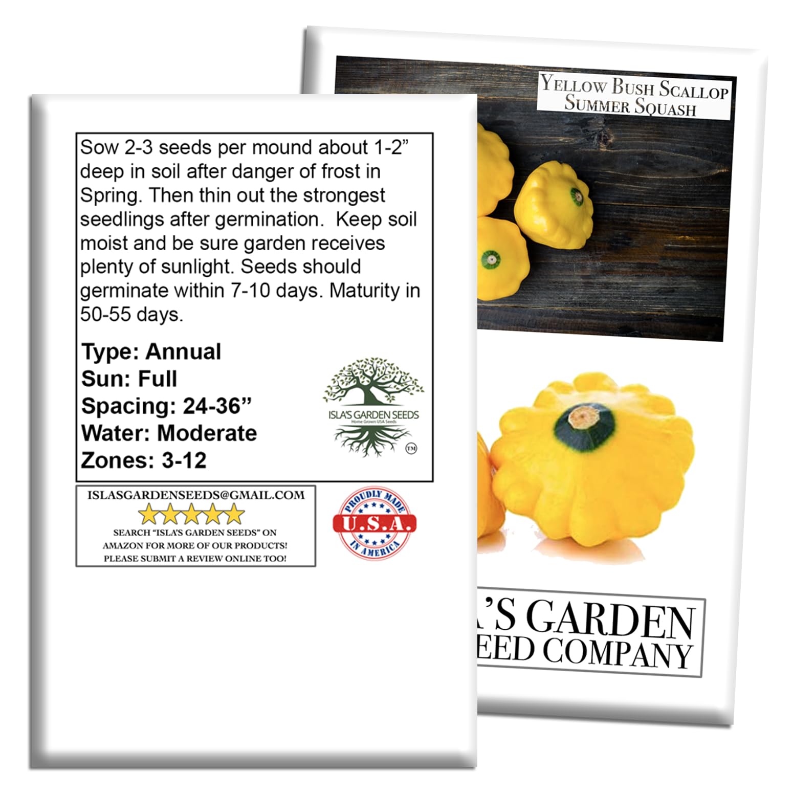 Isla's Garden Seeds tender yellow squash fruit prepared for grilling.