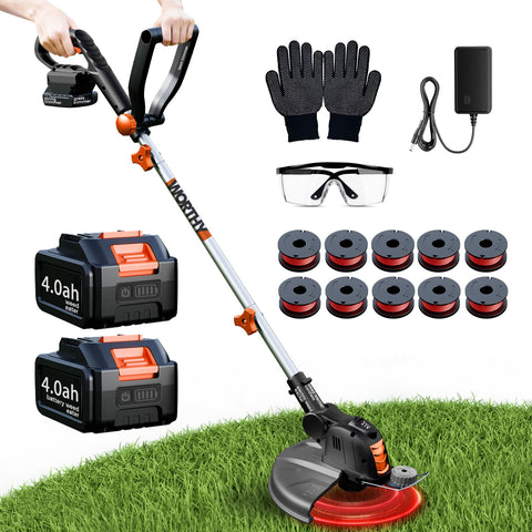 ISPRINTIME electric weed wacker with 9000 RPM cutting head for fast trimming
