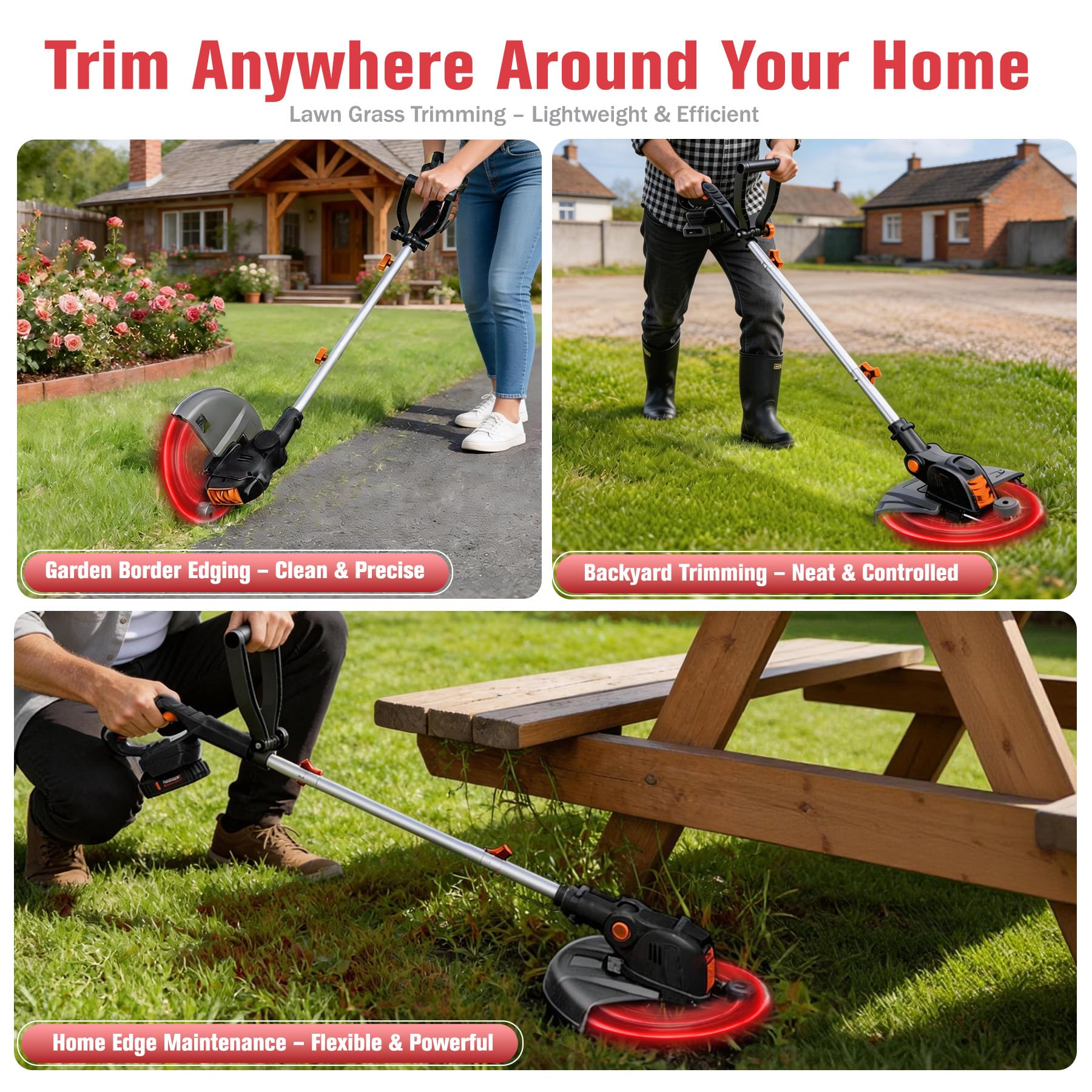 ISPRINTIME ideal for small to mid-sized yards with cordless convenience