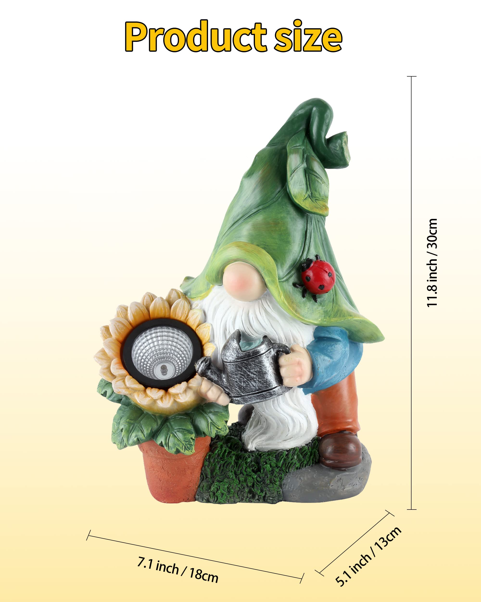 istatue 12-inch outdoor gnome enhances yards and balconies.