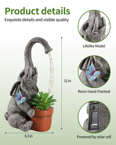 iStatue hand-painted elephant detail showcases artisanal craftsmanship.
