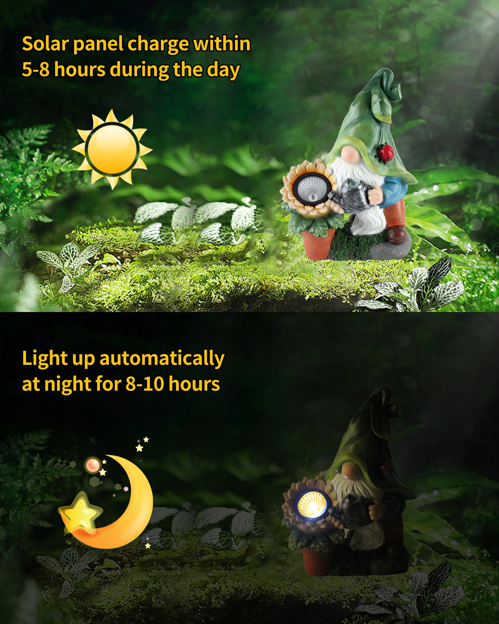 istatue hand-painted resin gnome figurine adds charm to outdoor spaces.