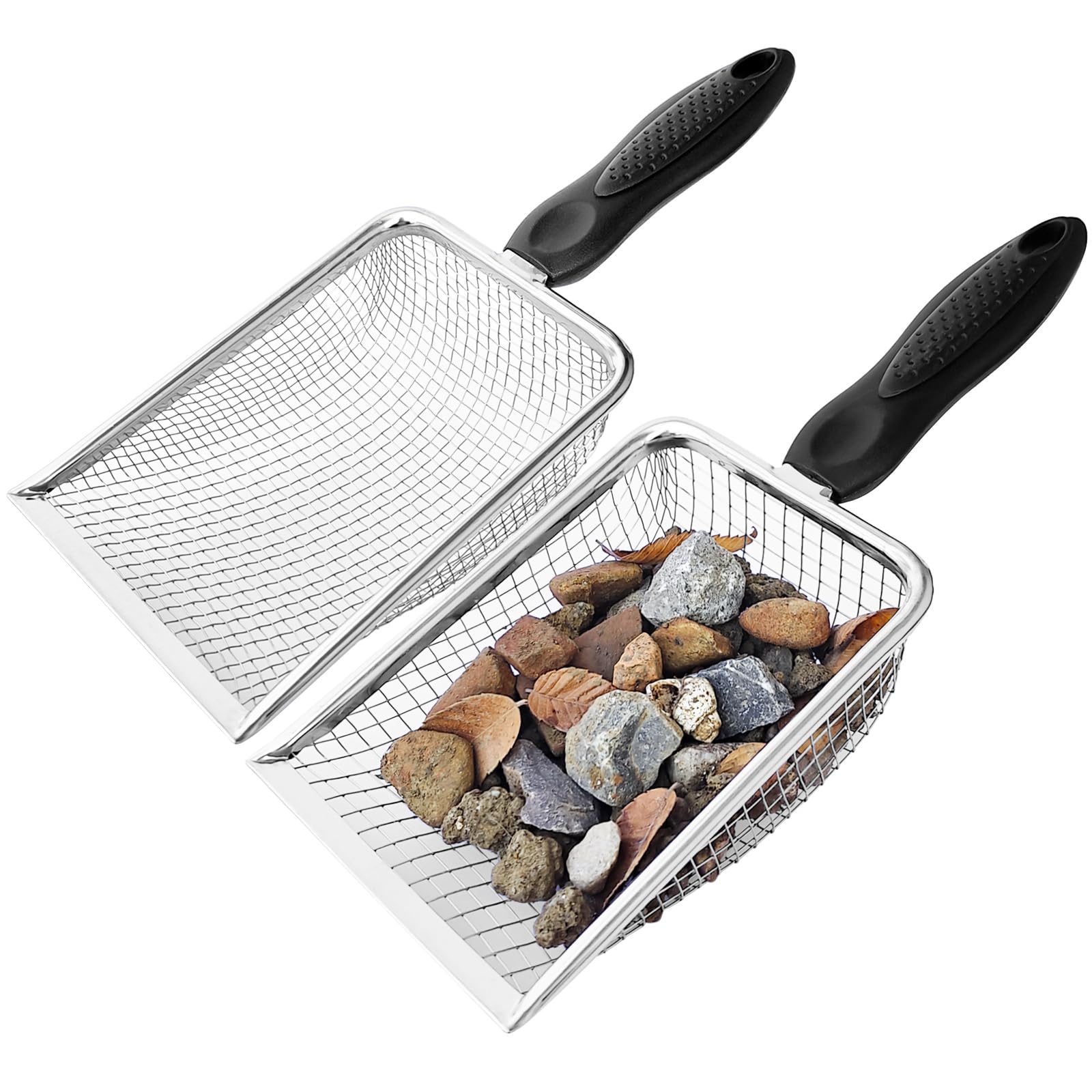 ISYOKE garden sifter pack 2 with durable metal construction for reliable sieving.