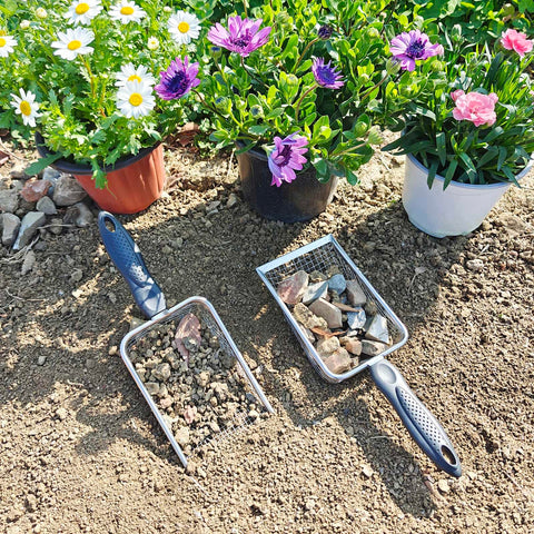 ISYOKE multi-purpose tool for sieving soil, sand, compost, and more.