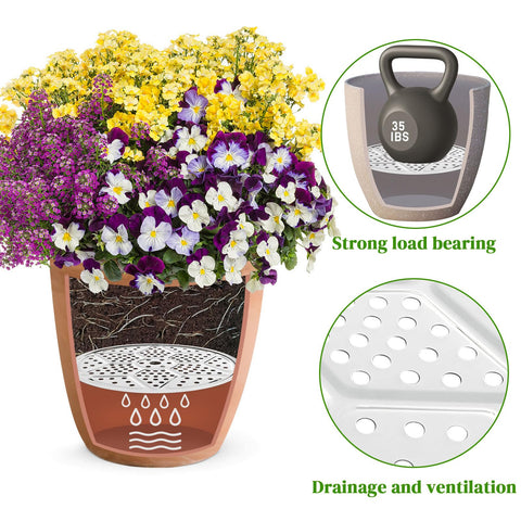 ISYOKE planter insert 11-inch round supports larger pots and easier soil use
