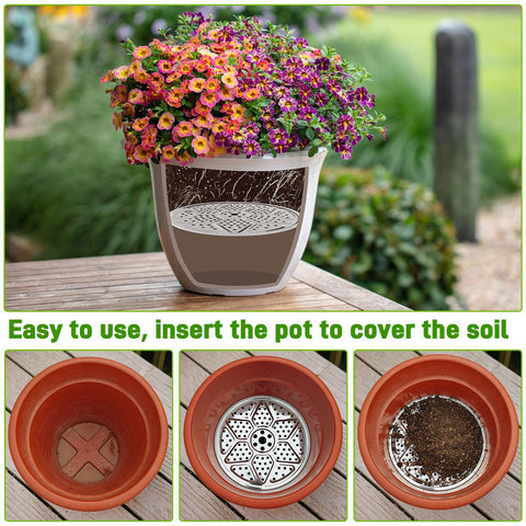 ISYOKE round planter insert helps lighten pot weight