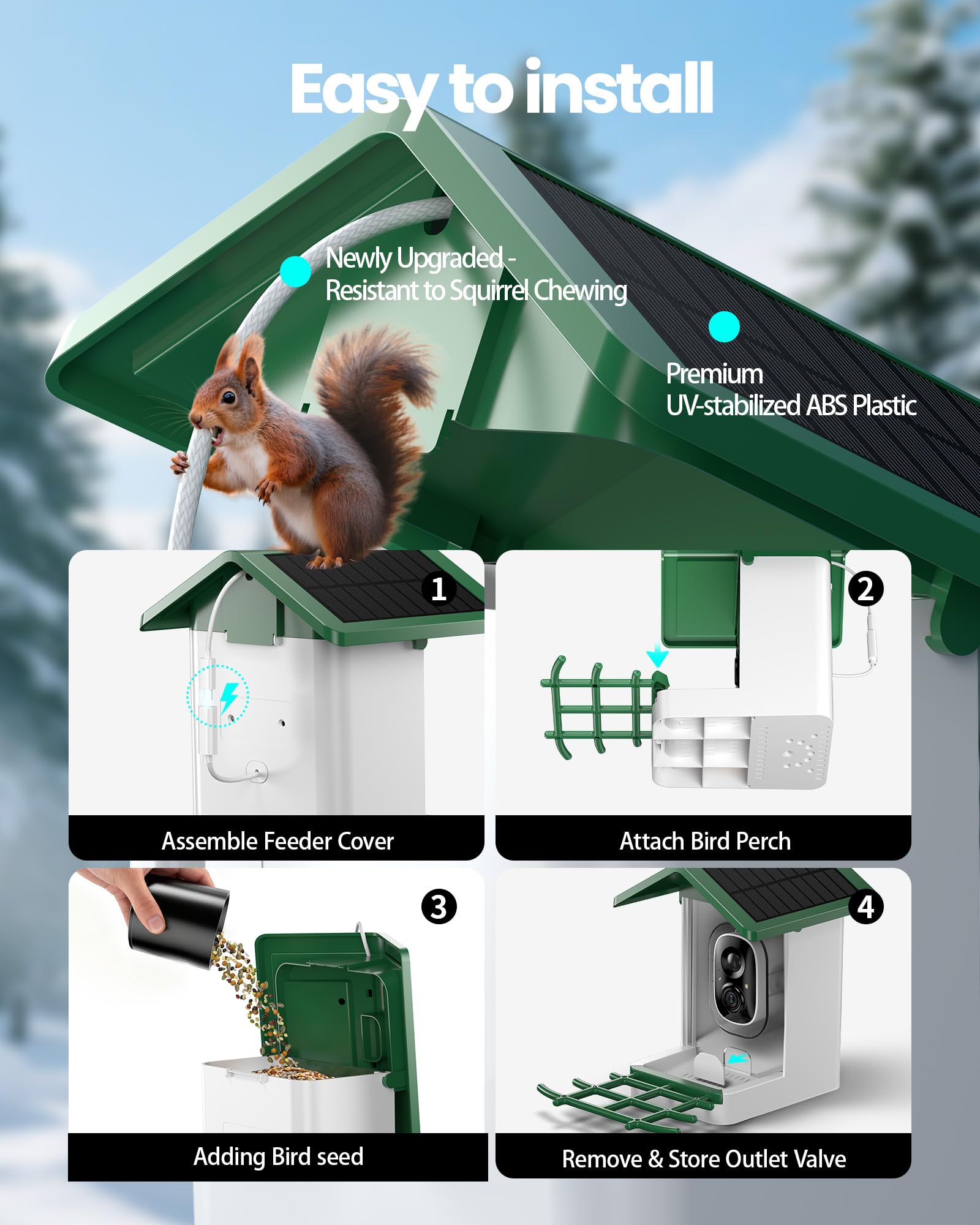 isYoung IP65 weatherproof enclosure withstands rain and snow
