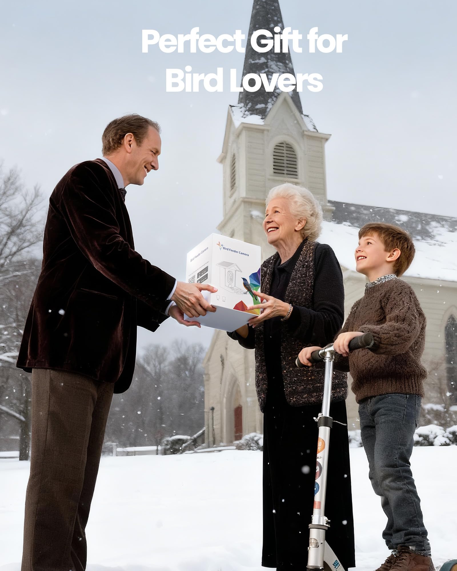 isYoung Smart Bird Feeder 170-degree lens broadens viewing angle