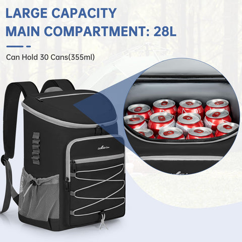 ITHWIU cooler backpack with leakproof PEVA lining preserves food freshness and avoids leaks.