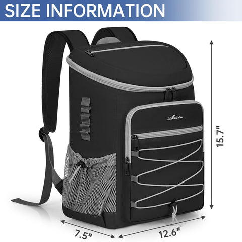 ITHWIU cooler backpack main insulated compartment keeps drinks cold during hikes.