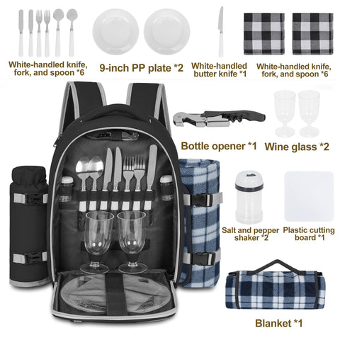 ITHWIU cutlery set for two included for effortless outdoor dining.