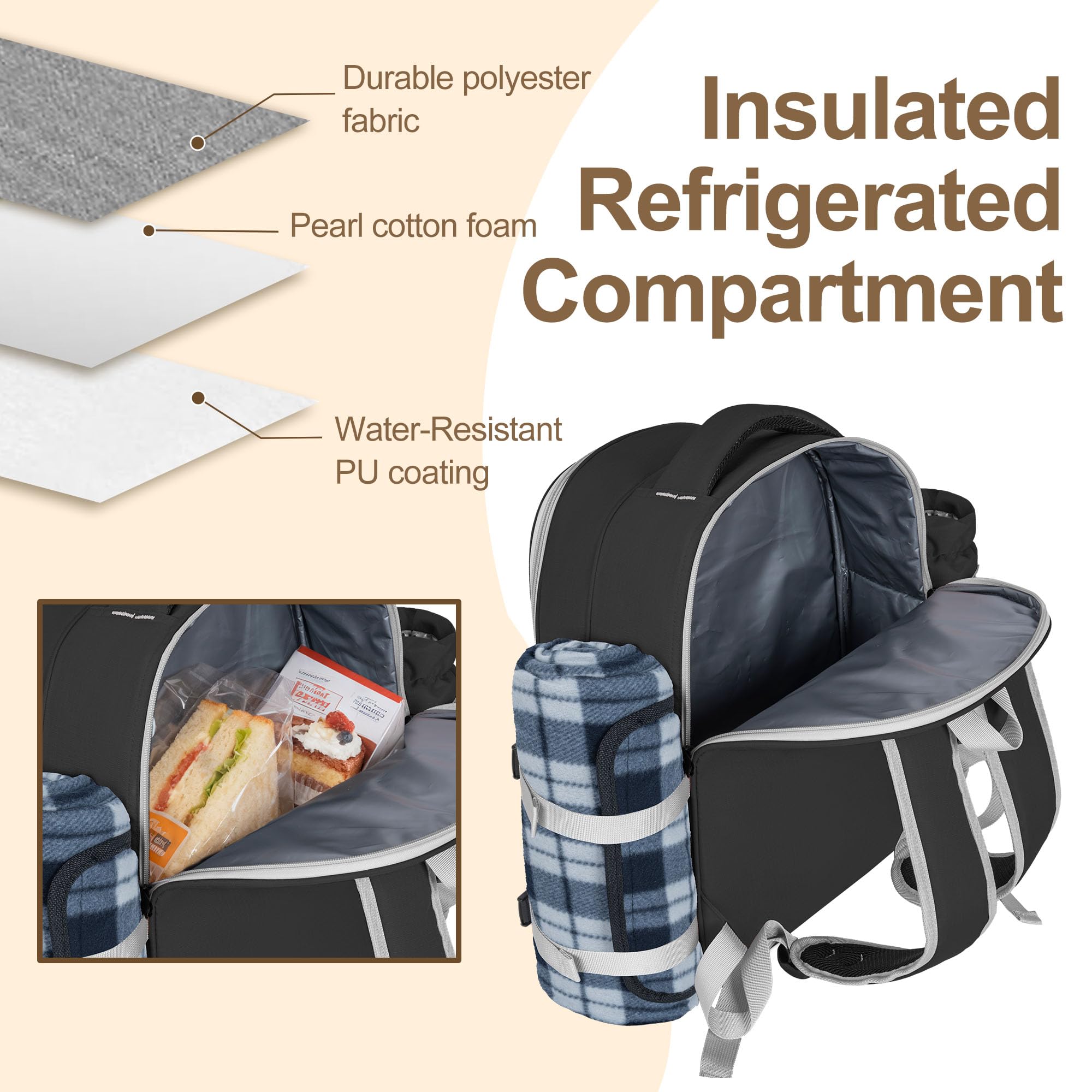 ITHWIU ergonomic padded straps offer comfortable carrying for long excursions.