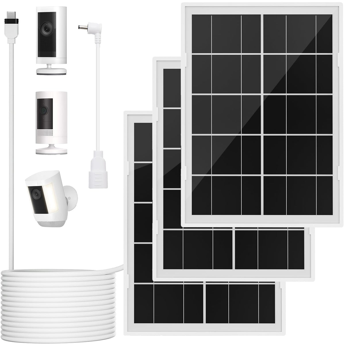 iTODOS 7W solar panel for Ring Stick Up Cam provides reliable outdoor charging