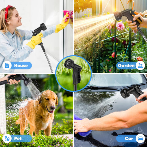 Itsonestep multi-use hose handles car washing, cleaning, and watering tasks