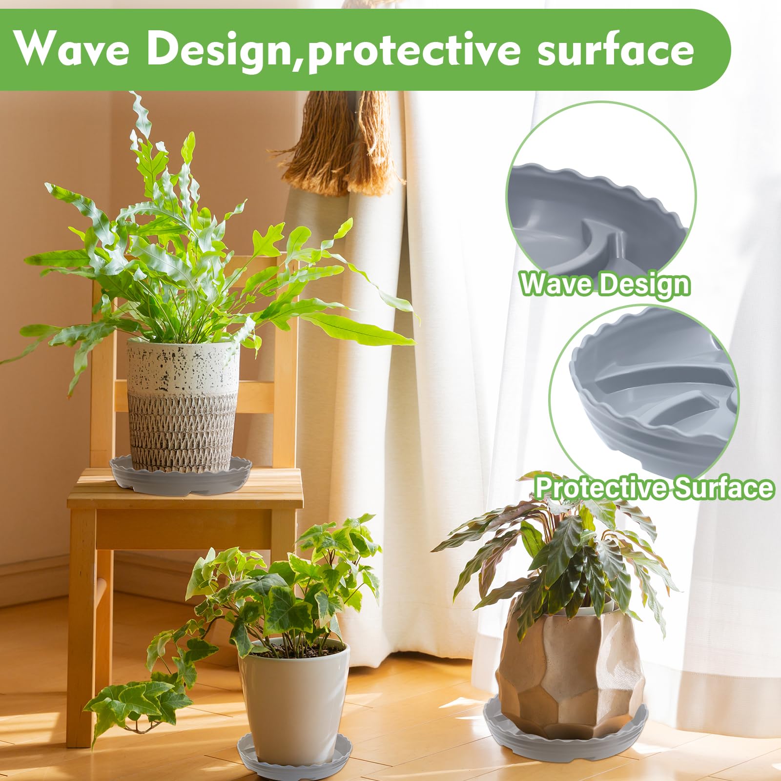 ittyfei wave-edge adds a stylish touch to potted plants
