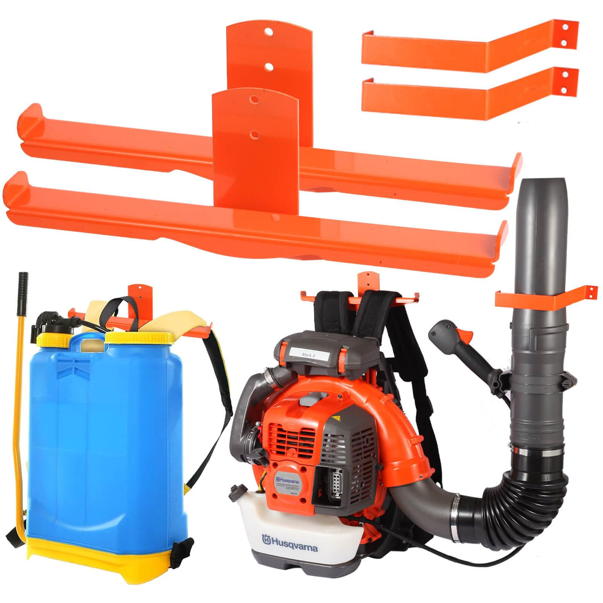 iulrtba backpack blower rack with hose holder keeps gear organized and accessible