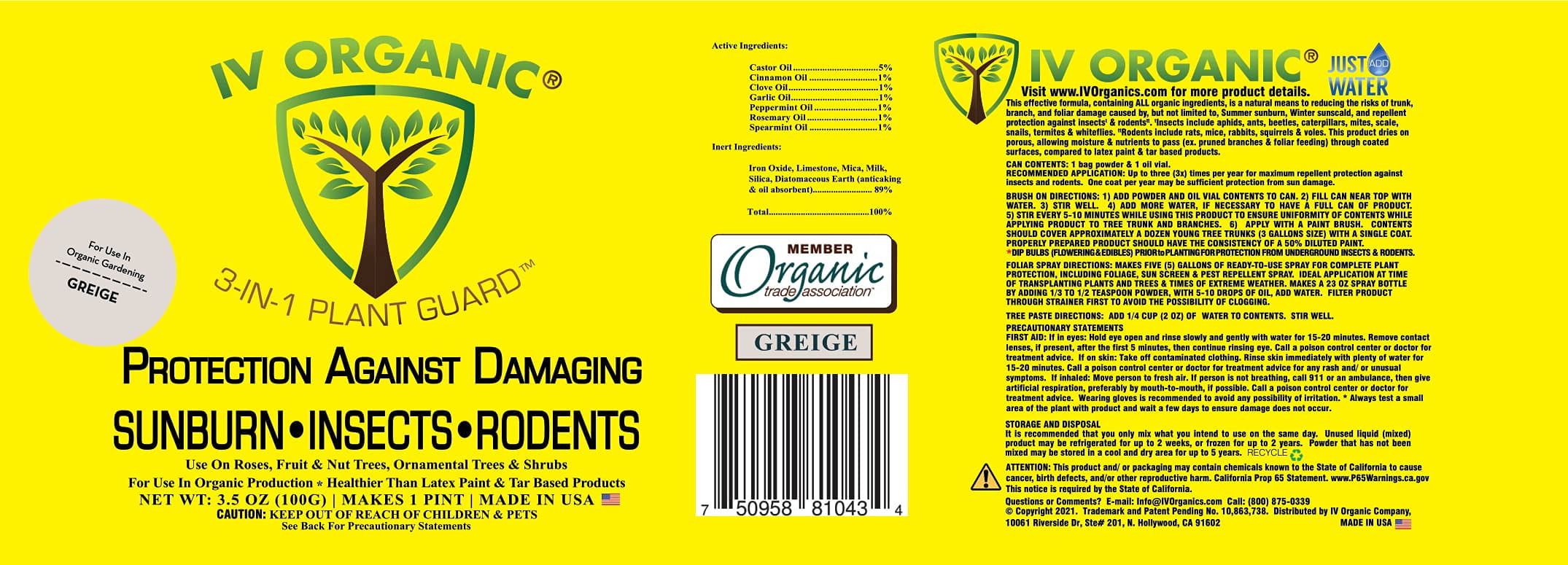 IV Organic 3-in-1 Plant Guard brush application demonstrates easy brush-on protection for roses