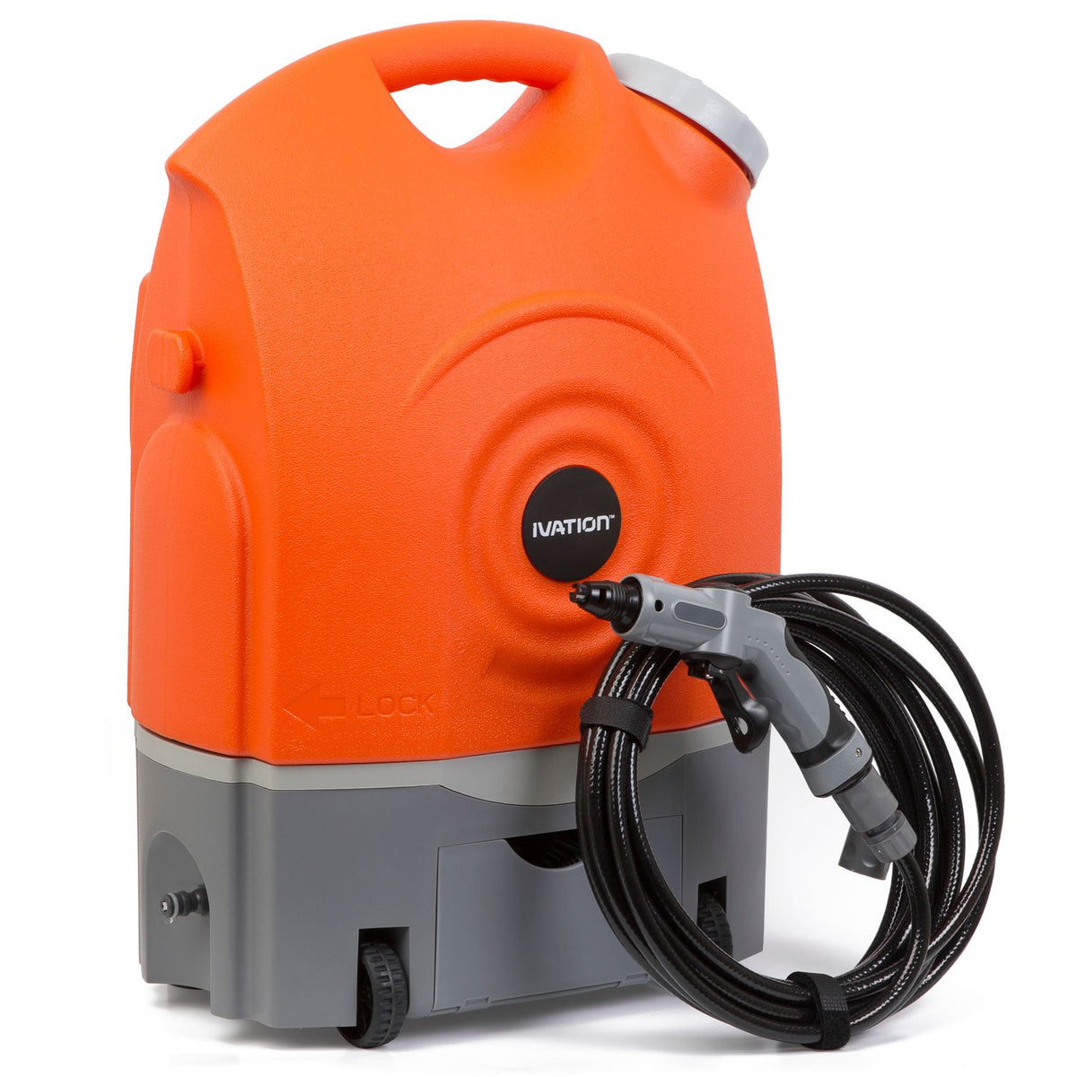 Ivation battery-powered washer for portable cleaning anywhere, outdoors or on the go.