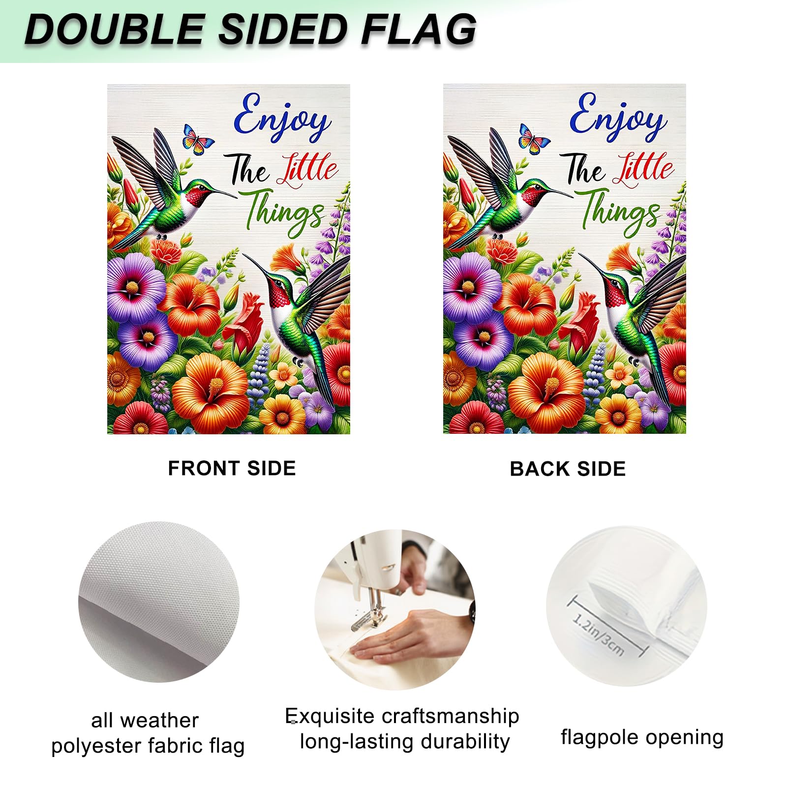 IVN 12x18 garden flag designed for porches and gardens.