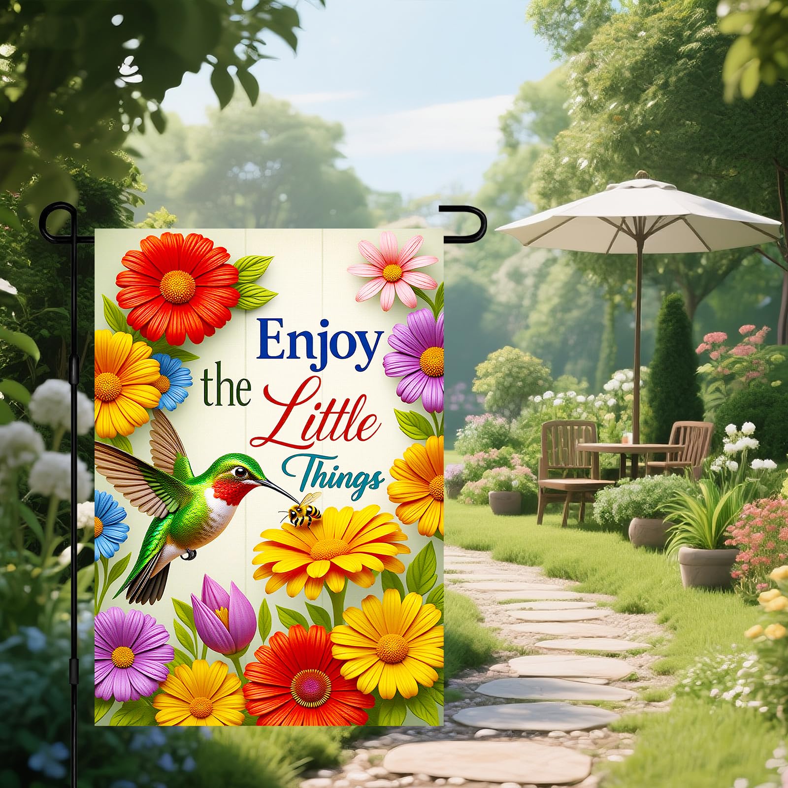 Ideal IVN flag for porches, patios, and garden displays.