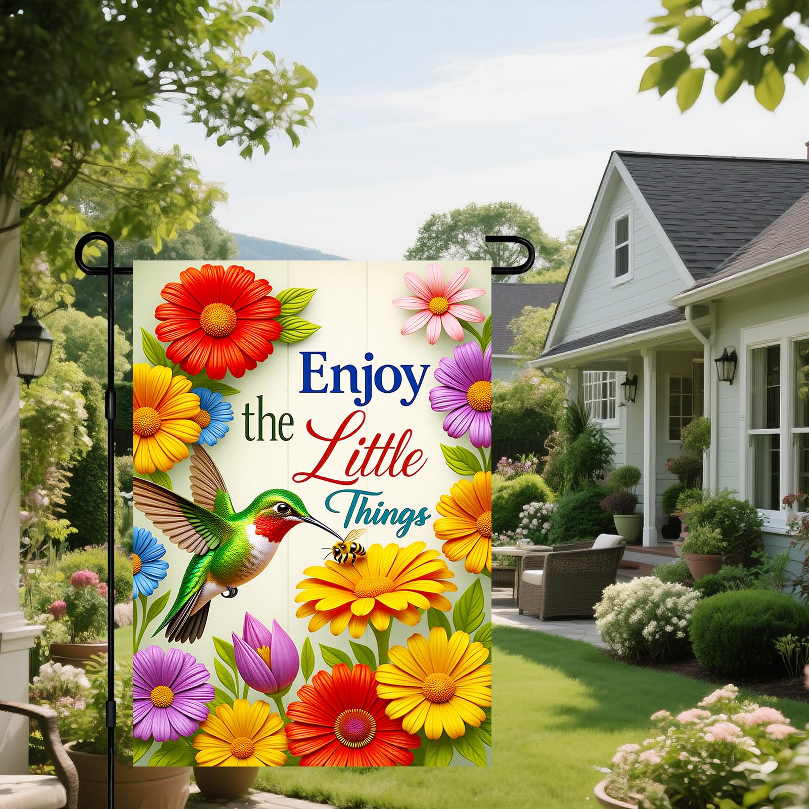 Durable polyester IVN flag withstands outdoor use and washing.